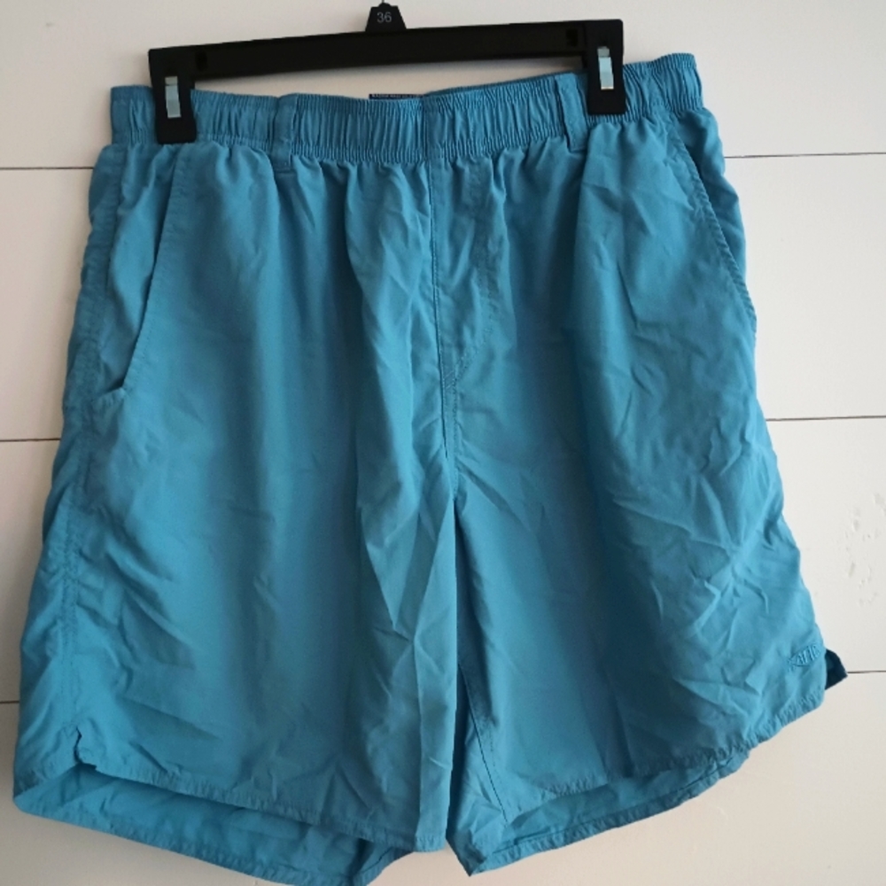 AFTCO men's Manfish shorts swimming trunks fishing shorts blue medium